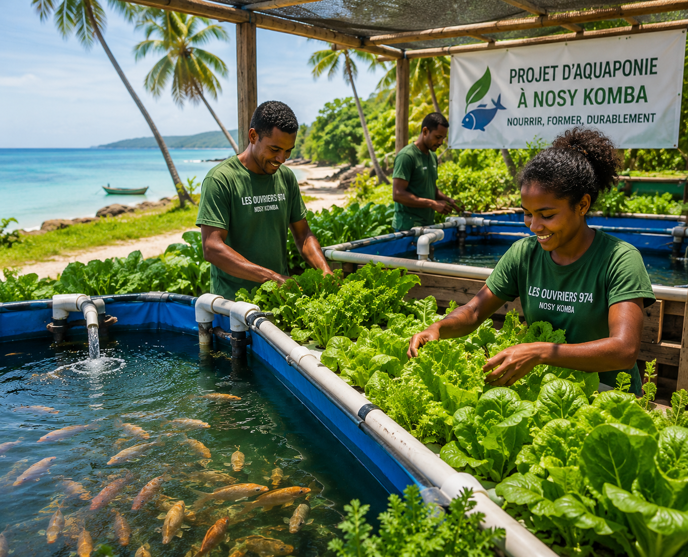 Projet d'Aquaponie à Nosy Komba